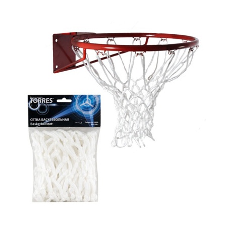 Купить Сетка баскетбольная Torres, нить 6 мм, белая в Туране 